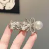 Exquisito y dulce pasador de cristal con pedrería, pinza de cocodrilo, pinza BB, pinza para fleco de frente, pinza lateral, accesorio versátil para el cabello de uso diario