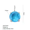 Nuevo Colgante Geométrico Redondo de Circonia Incrustada con Doce Piedras de Nacimiento Coloridas 5*5mm Exquisito Accesorio DIY Joyería