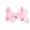Bestseller internacional presilha de cabelo com laço cor sólida acessório de cabelo infantil cor macaron presilha lateral 4776