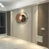 Revestimiento de Pared de Lujo Ligero y Elegante, Papel Tapiz de Madera con Rejilla para Fondo de Pared de TV, Tela para Pared de Cabecera de Sala de Estar y Dormitorio Minimalista Moderno