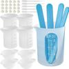 Pegamento de Cristal Herramientas de Producción DIY Taza Medidora de Silicona Taza para Mezclar Pegamento Palillo Mezclador Taza para Mezclar Colores Taza Plegable