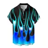 Camisas de Manga Corta Nuevas Más Vendidas para Hombre Serie Vacacional Hawaiana Estampado 3D Casual Versátil Tops para Hombre