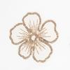 Súper Hada Elegante Bordado Flor Irregular de Cinco Pétalos Pieza Diadema Hecha a Mano Accesorios para el Cabello Accesorios de Material