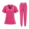 Ropa de Trabajo Personalizada Sudor Absorbente Color Sólido Logo Impreso Sala de Cirugía Médico-Estética Uniformes Médicos Lote Pequeño Uniformes de Cirugía