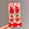 Elástico Infantil Faixa de Cabeça de Ano Novo Faixa de Cabeça com Laço Faixa de Cabelo para Bebê Não Machuca o Cabelo Acessórios de Cabelo Faixa de Cabelo para Meninas Saudações de Ano Novo