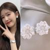 Aretes de Flores de Perlas del Mismo Estilo de Zhao Lusi para Mujer Diseño Nicho Aretes de Alta Gama 2025 Nuevos Aretes Populares