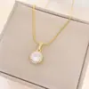 Colar para Mulheres Não Desbota Verão Pequeno e Fofo Temperamento Colar de Aço Titânio Versátil Joia de Alto Padrão Corrente Simples para Clavícula