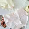 9159 Roupa Íntima de Algodão Puro Estilo Menina de Ballet Pura e Doce Calça Comprida de Algodão para Bebê Classe A 10A Entrepierna Antibacteriana com Fundo Extendido