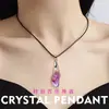 Runya Cristal Pingente Natural de Cristal da Amazônia Ametista Citrino Pingente de Forma Livre Colar Joias Femininas