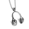 Collar para Hombre con Colgante de Auriculares Musicales de Acero de Titanio Estilo Rock Moda Cadena Más Vendida en Amazon