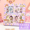 100 Adesivos para Caderno Transparentes Pet Desenho Animado Impermeáveis Sem Deixar Marcas Adesivos para Caderno Coração Feminino Adesivos Decorativos DIY