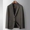 Terno Casual Masculino 2025 Outono/Inverno Luxo Leve Negócios Abotoamento Simples Cor Sólida Blazer Sem Passar