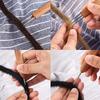 Mango de bambú carbonizado ganchillo de cabeza única doble triple 0.5-0.75 trenza sucia ganchillo Amazon cuidado herramienta de tejido