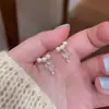 Pendientes de Perlas Frescos y Sencillos de Primavera y Verano, Pendientes de Botón con Borlas de Lujo Populares y Exquisitos, Accesorios para Orejas Versátiles y de Gama Alta y Suaves
