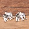 2 Cores Acessórios de Liga Retro Pingente de Elefante Vazado Acessórios para Joias DIY Zakka 26*27mm