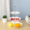 Plato de Frutas Europeo de Plástico de Tres Niveles Sala de Estar Té de la Tarde Mesa de Postres y Snacks Boda Plato para Pastel de Múltiples Capas Soporte para Pastel