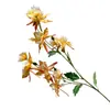 Flor de garra de gato artificial con tallos largos, diseño de flor colgante, dinámica y única, adecuada para fotografía de bodas, flores artificiales al por mayor
