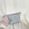Nova Bolsa de Maquiagem Xadrez Estilo Japonês 2026 para Mulheres, Bolsa de Armazenamento Fofa em Tecido Bordado, Porta-Moedas e Celular Versátil Casual