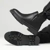[Personalizado] Botines Planos Otoño e Invierno para Hombre Estilo Británico de Una Sola Pierna Botas de Cuero para Hombre Botas Chelsea S52-H