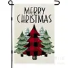 Decoração de Natal Bandeira de Jardim Gnomo Boneco de Neve Árvore de Natal Impressa Frente e Verso Bandeira de Quintal Linho Bandeira Pequena Atacado Personalização