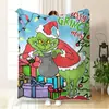 Explosiones sub-Grinch manta transfronteriza manta de franela El friki de mantas sofá MU raro Navidad Verde TE