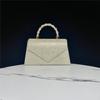Nuevo Bolso Cuadrado Pequeño de Perlas de Comercio Exterior Transfronterizo Bolso de Mano para Banquetes de Celebridades Incrustado de Diamantes Bolso Cuadrado Pequeño Bolso de Hombro Cruzado Bolso de Noche