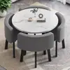 Mesa de negociación de oficina sencilla y combinación de silla, creativa, para reuniones, tienda de té con leche, recepción de ocio, mesa redonda pequeña, mesa de comedor