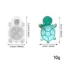Molde de Silicona Serie Tortuga de Cuatro Piezas para Manualidades Resina de Cristal Decoraciones Adornos de Animales Mini Tortuga 3D