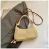 Bolso Tejido de Gran Capacidad para Vacaciones en la Playa 2026 Primavera Nuevo de Moda Bolso Cruzado de Paja Bolso de Hombro de Nicho para Viajes