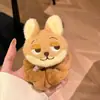 Lindo Peluche Zorro Judy Nick Banda Elástica para el Pelo Bola de Pelo Cuerda para el Pelo Cuerda para el Pelo de Mujer Banda de Goma Adorno para la Cabeza de Otoño e Invierno