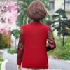 Traje de Primavera para Madre Estilo Occidental Top Camisa Pequeña de Punto para Mujeres de Mediana Edad Nuevo Estilo Camiseta de Manga Larga Estilo Occidental para Personas Mayores para Verano
