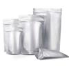 Bolsa de papel de aluminio autoportante y autosellante para envasar té, de grado alimenticio, gruesa, a prueba de humedad y luz, con cadena de cebo sellada.