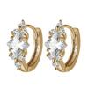 Pendientes cuadrados de circón de personalidad Europa y Estados Unidos moda de comercio exterior pendientes pequeños y frescos pendiente simple prismático de diamante cruzado