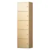 Estantería Pequeña de Madera con Puerta con Cerradura Gabinete de Almacenamiento Vitrina Gabinete de Almacenamiento de Mesita de Noche Estantería para Estudiantes