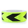 Pegatinas para Coche con Rejilla de Cristal Reflectante de Alto Brillo, Película Reflectante Negra y Amarilla de Flecha de Advertencia de Tráfico, Tiras Reflectantes Anticolisión, Fluorescente