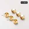 Cuentas Espaciadoras de Oro de 24K, Cuentas Espaciadoras para Pulseras de Oro, Materiales de Cuentas para Manualidades que No se Desvanecen, Accesorios Espaciadores, Venta al por Mayor de Cuentas