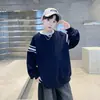 Tallas Medianas y Grandes para Niños 2026 Nuevo Sudadera con Capucha Bordada de Manga Larga con Cuello Redondo Fresca de Moda Otoño Casual Hermoso Top de Moda