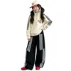 Conjunto de Moletom para Meninas Roupa de Primavera e Outono 2026 Novo Estilo College Meio Zíper Esportivo Casual Conjunto de Duas Peças para Meninas Mais Velhas