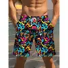 Pantalones Cortos de Playa Transpirables de Corte Recto y Holgado con Estampado Digital 3D para Hombre, para Uso en Exteriores, Transfronterizos