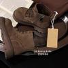 Botas Infantis para Mulheres Estilo Coreano Outono e Inverno Novas Botas para Meninas Sola Grossa Zíper Lateral Botas Curtas para Meninos Botas de Bebê