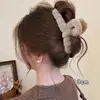 Presilha de Cabelo de Pelúcia de Alto Padrão Novo Estilo 2026 Feminina, Presilha de Tubarão para a Parte de Trás da Cabeça, Acessório de Cabelo Peludo para Outono e Inverno