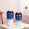 Taza de Café de Acero Inoxidable 304 Transfronteriza, Taza Termo de Alta Apariencia con Pantalla de Temperatura de Color Gradiente, Taza de Vacío Portátil para Exteriores