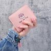 Carteira curta estilo coreano feminina mini carteira pequena fofa bolsa de moedas para estudantes bolsa de moedas com zíper porta-cartões carteira pequena