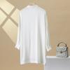 Principios de Primavera Nueva Camisa de Seda Pesada para Mujer Largo Medio Elegante Ropa de Trabajo Suelta Seda Sedas y Satenes Camisa de Seda de Morera