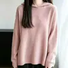 Nuevo suéter de punto con capucha 2026, holgado y estiloso, color liso, adelgazante, moderno, adecuado como prenda exterior, para superponer y como prenda interior para mujer