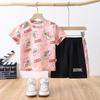 Traje infantil de manga corta verano nuevo niños grandes camuflaje manga corta pantalones cortos niños ropa deportiva secado rápido ropa infantil venta al por mayor
