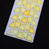 Triângulo Neon Fluorescente Costurado à Mão Strass de Vidro Diamante Fivela Plana Acessórios DIY Roupas Material Acessórios Vestido de Noiva