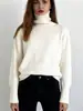 Suéter de Cuello Alto Tejido para Mujer, Ropa Exterior de Otoño e Invierno, Nuevo Estilo 2026, Prenda Interior Retro Relajada, Camiseta Básica Tejida a la Moda para Mujer