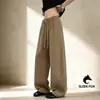 Moda Masculina Genial y de Moda 2026 Verano Pantalones Casuales Rectos Delgados Transpirables con Cintura de Cordón Versátiles Adelgazantes Largos