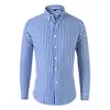 Camisa Masculina de Manga Longa Listrada Nova Transfronteiriça Casual de Negócios Estampada Listrada Roupas Masculinas Comércio Exterior Roupa de Trabalho Camisa Masculina
